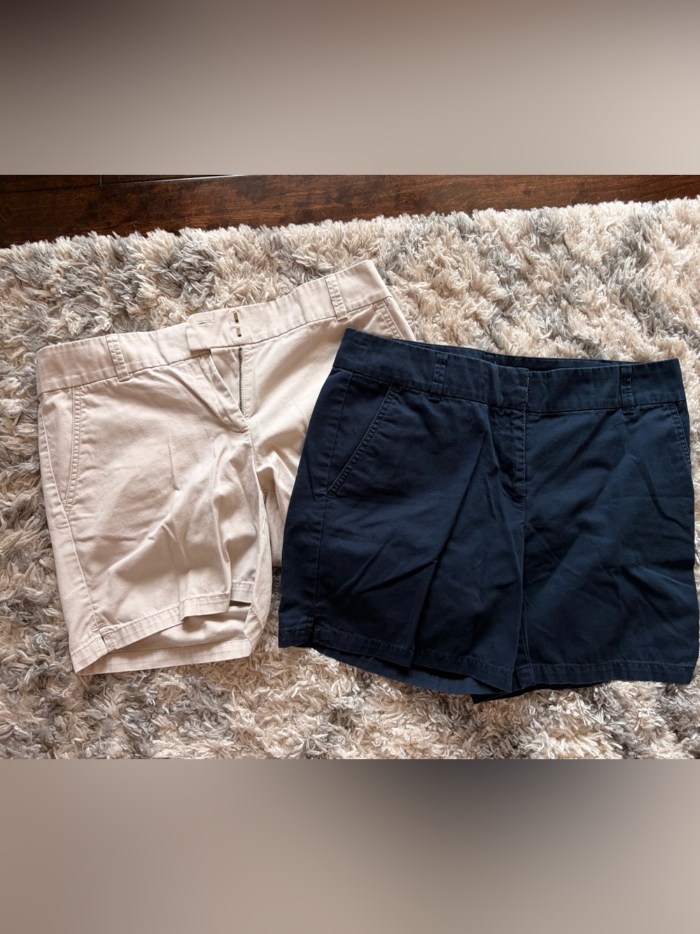 LOFT Navy Blue High-Rise Shorts